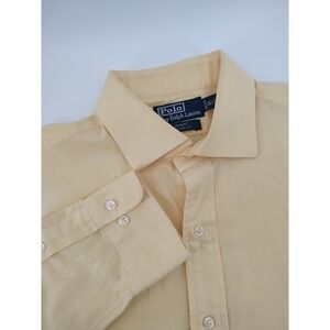 Polo Ralph Lauren Regent Classic Fit Shirt Mens 16.5 L Yellow Long Sleeve Cotton